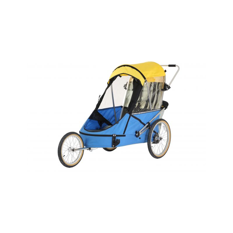WIKE SPECIAL NEEDS LARGE YELLOW/BLUE speciální vozík za kolo pro větší děti do 150cm - 1