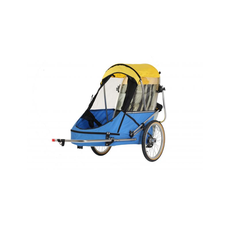 WIKE SPECIAL NEEDS X-LARGE YELLOW/BLUE  speciální vozík za kolo pro velké děti a dospělé - 1
