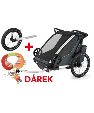 Akční set Thule Chariot Cross2 double Dark Slate 2024 + Běžecký set - 1