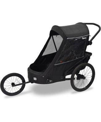 WIKE PREMIUM Double Suspension - Black odpružený vozík za kolo 3v1 s bočním větráním - 1