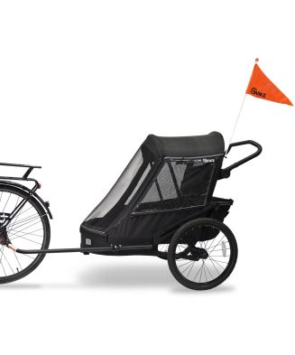 WIKE PREMIUM Double Suspension - Black odpružený vozík za kolo 3v1 s bočním větráním - 2