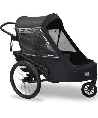 WIKE PREMIUM Double Suspension - Black odpružený vozík za kolo 3v1 s bočním větráním - 4