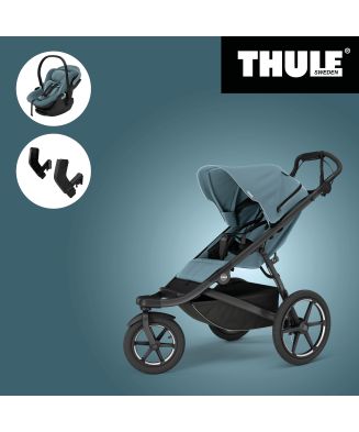 Akční set THULE URBAN GLIDE 3 MID BLUE SINGLE MB+ Maple Blue + Držák autosedačky MC - 1