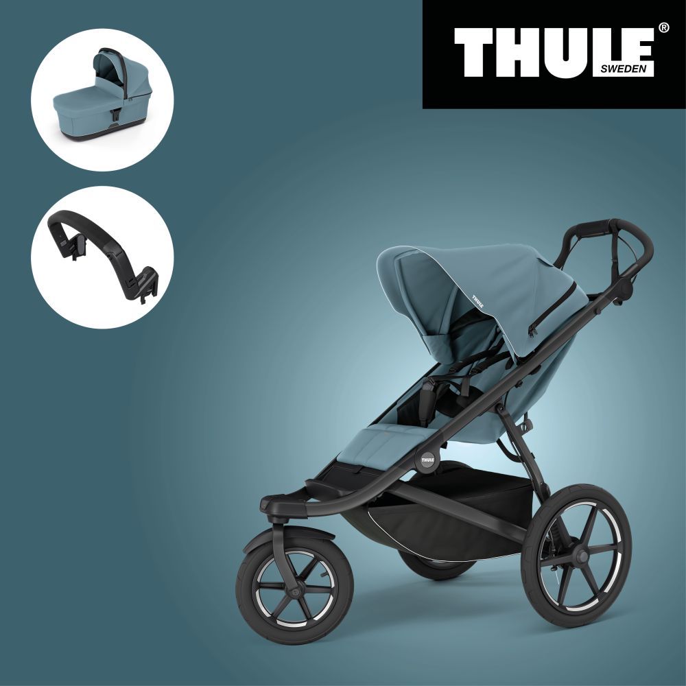 Akční set THULE URBAN GLIDE 3 MID BLUE SINGLE Magnetic Buckle + Korbička + Madlo - 1