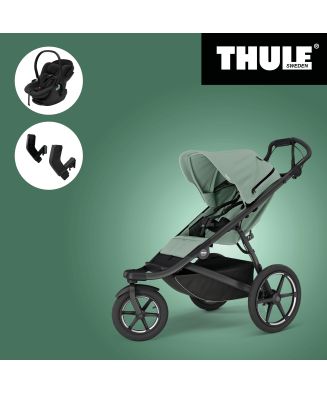 Akční set THULE URBAN GLIDE 3 MIST GREEN SINGLE MB + Maple Black + Držák autosedačky MC - 1