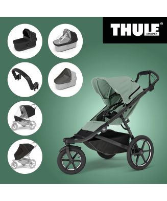 Akční set THULE URBAN GLIDE 3 MIST GREEN SINGLE MB+ Korba + Madlo + Pláštěnky + Moskytiery - 1