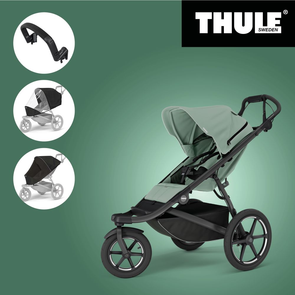 Akční set THULE URBAN GLIDE 3 MIST GREEN SINGLE MB+ Madlo + Pláštěnka + Moskytiera - 1
