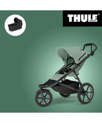 Akční set THULE URBAN GLIDE 3 MIST GREEN SINGLE Magnetic Buckle + Korbička - 1