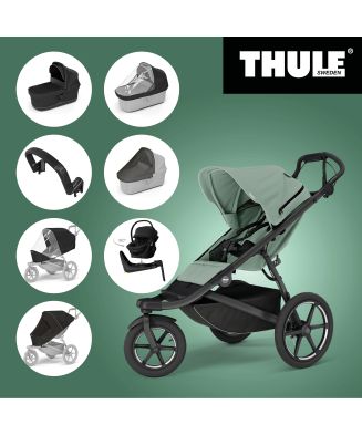 Akční set THULE URBAN GLIDE 3 MIST GREEN SINGLE MB+Korba+Madlo+Plášť+Moskyt+Maple +ISO - 1
