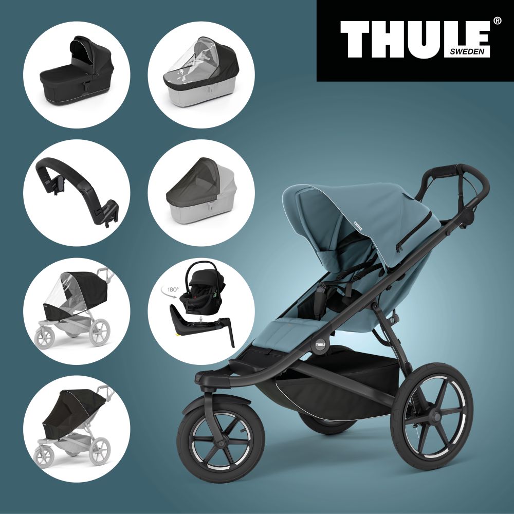 THULE URBAN GLIDE 3 MID BLUE SINGLE 2025 MB+Korba+Madlo+Plášť+Moskyt+Maple +ISO - 1