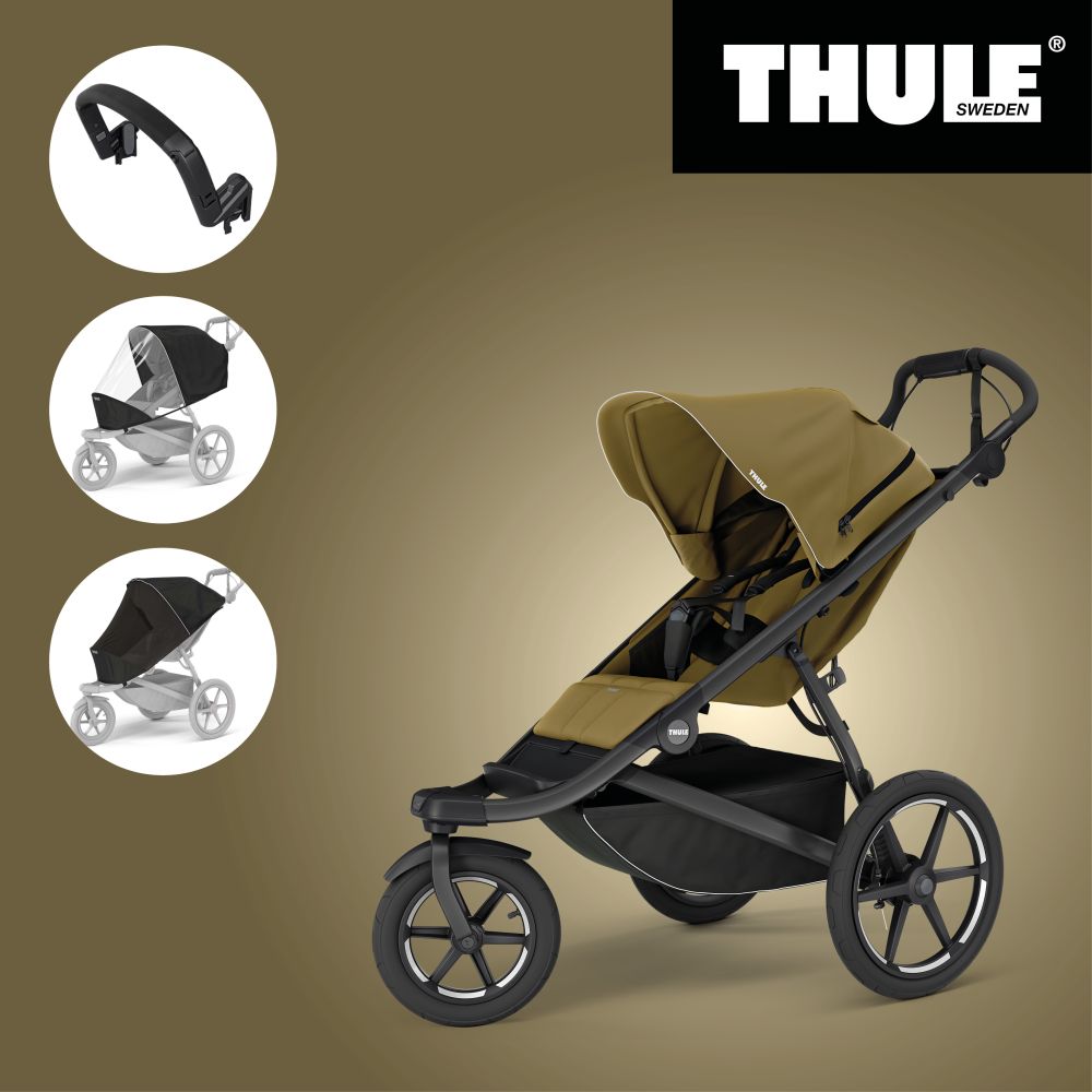 THULE URBAN GLIDE 3 MID NUTRIA GREEN SINGLE 2024 + Madlo + Pláštěnka + Moskytiera Thule Urban glide & glide