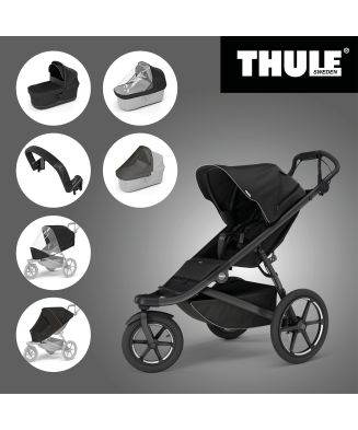 Akční set THULE URBAN GLIDE 3 BLACK SINGLE + Korba + Madlo + Pláštěnky + Moskytiery - 1
