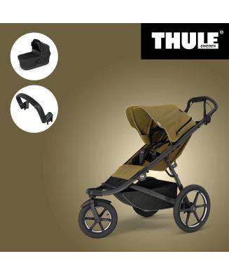 Akční set THULE URBAN GLIDE 3 NUTRIA GREEN SINGLE + Korbička + Madlo - 1