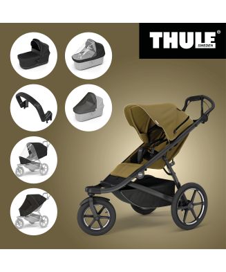 THULE URBAN GLIDE 3 NUTRIA GREEN SINGLE 2024 + Korba + Madlo + Pláštěnky + Moskytiery Thule Urban glide & glide